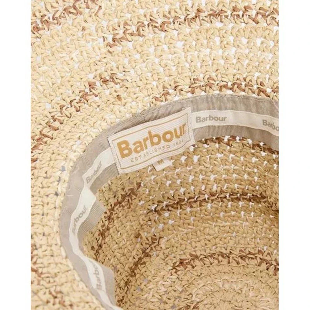 Barbour  Cloche  Hat  Natural  Paper  M  New  $60